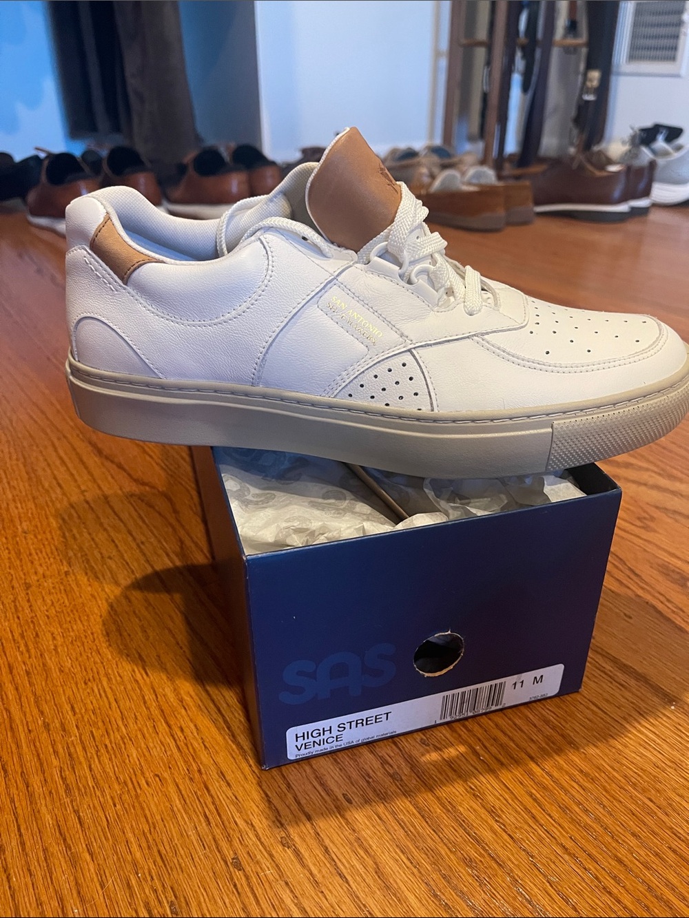 SAS High Street Venice White Leather Sneakers